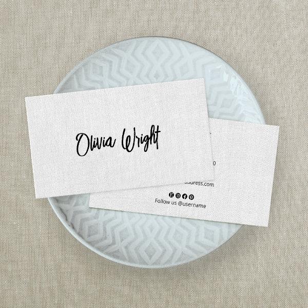 Signature Script  Modern, Gray Linen Professional