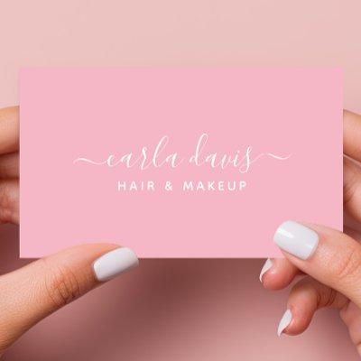 Signature Script Pastel Pink Calligraphy