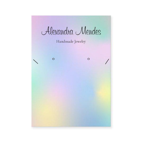 Signature Script Rainbow Hologram Necklace Earring
