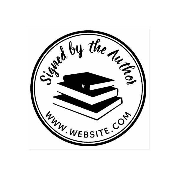 Signed by Author Book Marketing Writers Business Rubber Stamp