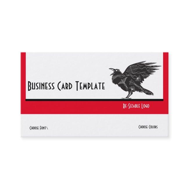 Silhouette Black Bird Raven Logo