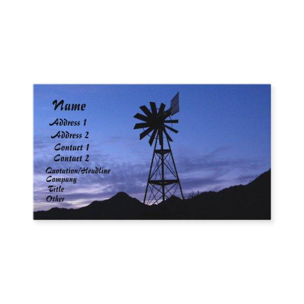 silhouette of a windmill