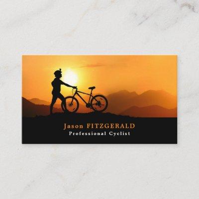 Silhouette of Cyclist, Cycling, Bicyclist