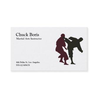 Silhouettes of Martial Artists During a Fight