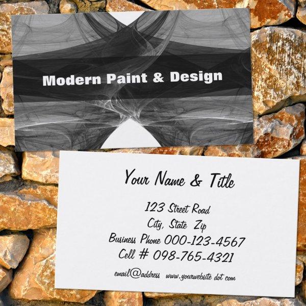 Silky Black and White Abstract Artwork Doula