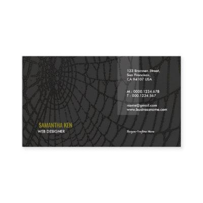 Silky Black Spider Web Designer