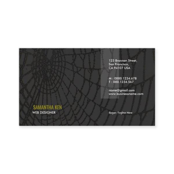 Silky Black Spider Web Designer