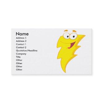 silly cute cartoon lightning bolt character