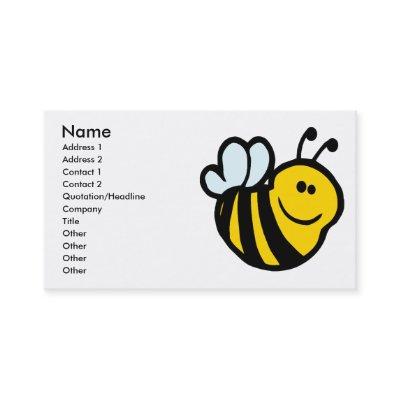 silly little bumble bee smiling cartoon character