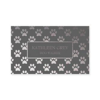 Silver And Gray Paw Print Pattern | Dog Walker