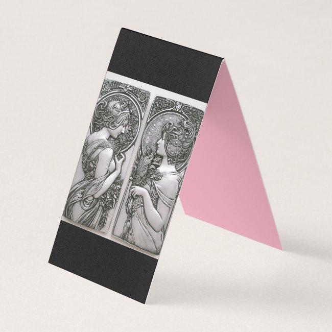 Silver ,Art nouveau ,design, females,Mucha,beautif