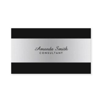 Silver Badge Simple Black Elegant Professional