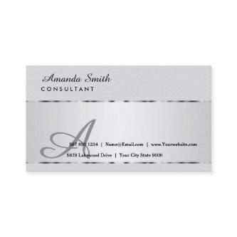 Silver Badge & White Minimal Elegant Professional