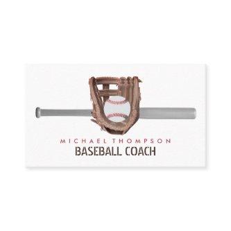 Silver Baseball Bat & Gear, Baseball Player, Coach