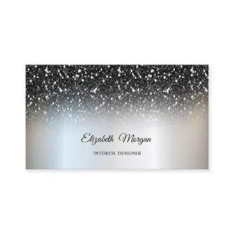 Silver Black Glitter Sequins Elegant Professional