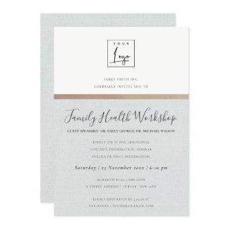 SILVER BLACK SKETCH STRIPE LINE TALK SEMINAR EVENT INVITATION