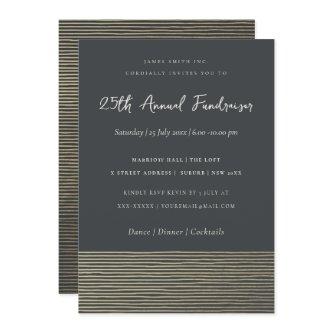 SILVER BLACK SKETCH STRIPED LINE CORPORATE EVENT INVITATION