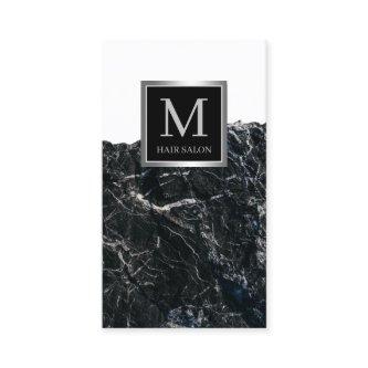 Silver black stylish hair salon