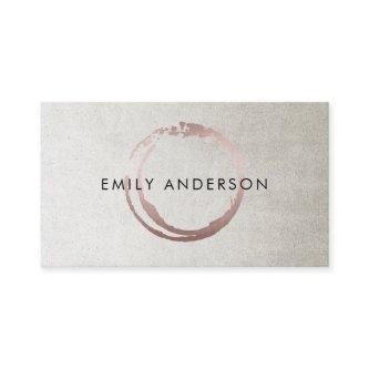 SILVER BLUSH PINK BRUSH STROKE CIRCLE MARK LOGO