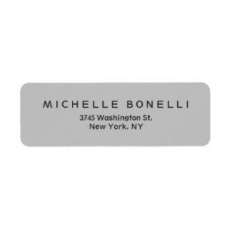 Silver Color Professional Return Address Label
