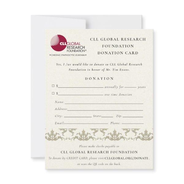 Silver Damask Seminar Event, QR Code Donation Invitation