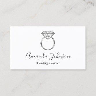 Silver Diamond Ring Wedding Planner Custom
