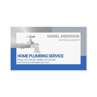 Silver Faucet Blue Flood Water Border Plumber