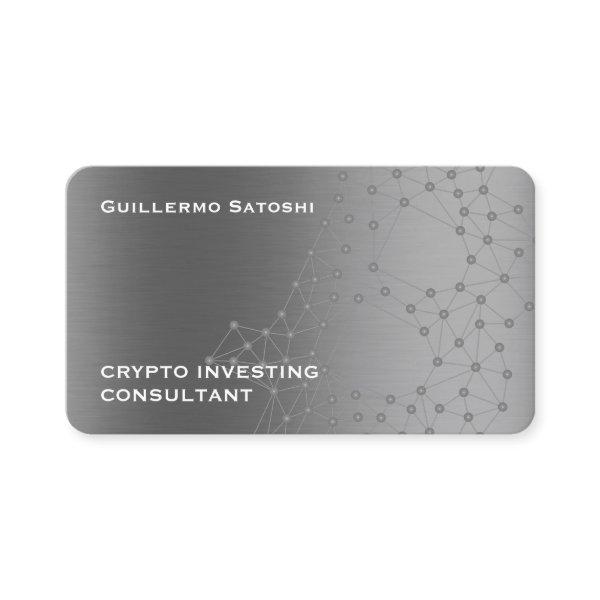 Silver faux metallic texture crypto