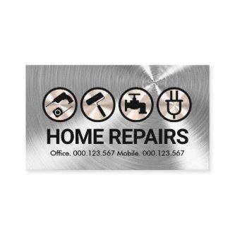 Silver Foil Handyman Tools Icons