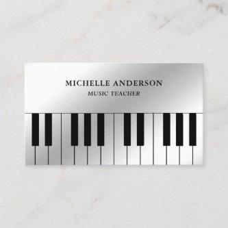 Silver Foil Piano Keyboard Musician Pianist