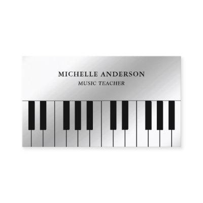 Silver Foil Piano Keyboard Musician Pianist