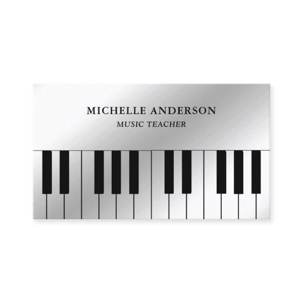 Silver Foil Piano Keyboard Musician Pianist