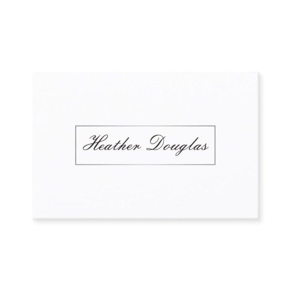 Silver Frame / Cursive Typography