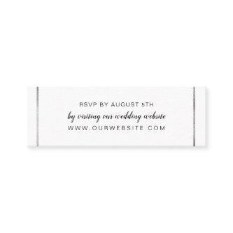 Silver Frame wedding rsvp online mini card