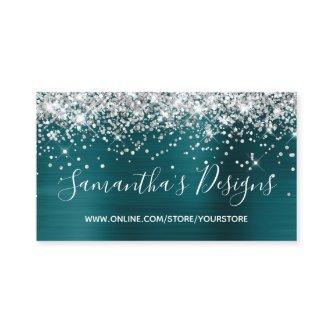 Silver Glitter Blue Teal Foil Online Store