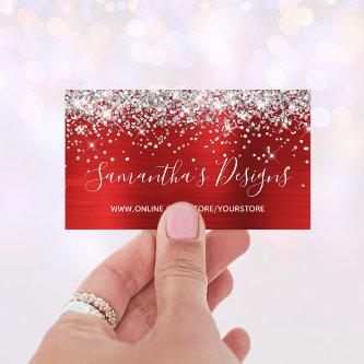Silver Glitter Bright Red Foil Online Store