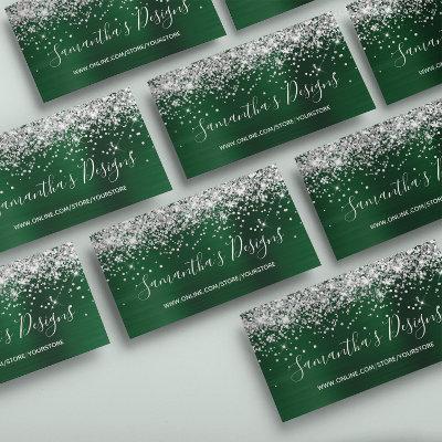 Silver Glitter Dark Green Foil Online Store