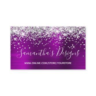 Silver Glitter Magenta Purple Foil Online Store