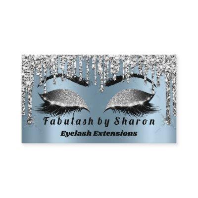 Silver Glitter  Makeup Artist Lashes Princess Blue