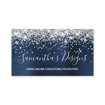 Silver Glitter Navy Blue Foil Online Store