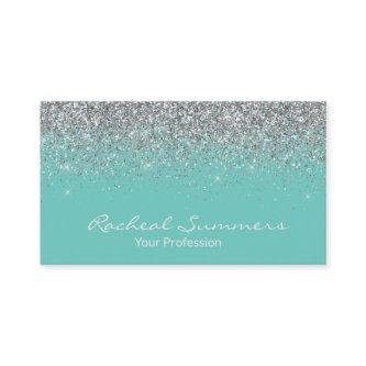 Silver Glitter Ombre Fading Modern Chic