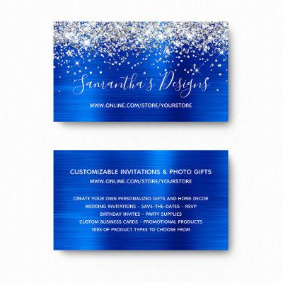 Silver Glitter Royal Blue Foil Online Store