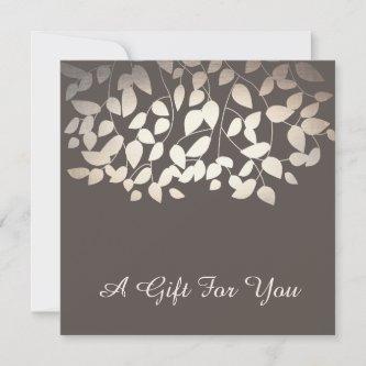 Silver Gold Leaves  Salon and Spa Gift Certificate