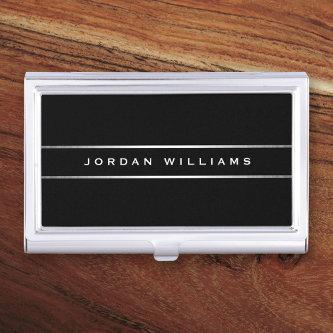 Silver gray gradient borders elegant black  case