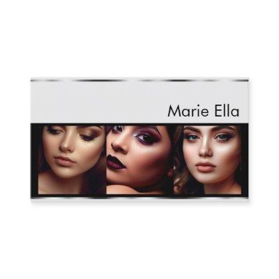 Silver Gray Product Labels with Logo Photos Clean