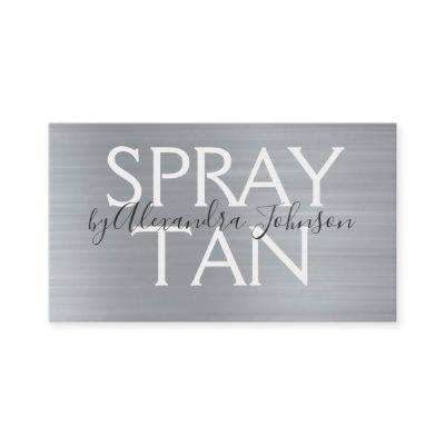 Silver - Grey Brushed Metal Spray Tan