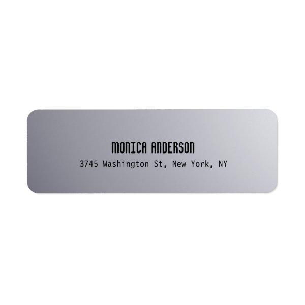 Silver Grey Professional Return Address Label