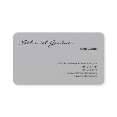 Silver Grey Trendy Plain Creative Modern