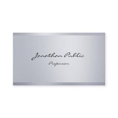 Silver Look Elegant Calligraphy Script Modern