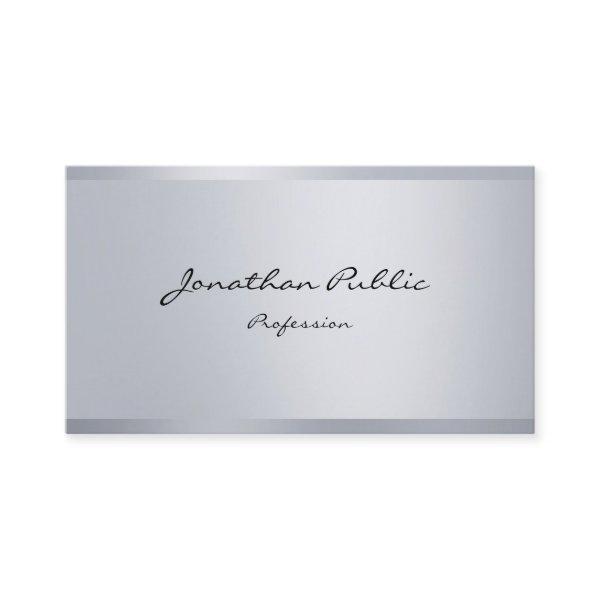 Silver Look Elegant Calligraphy Script Modern